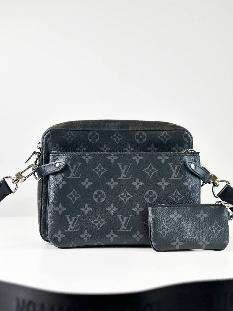 LOUIS VUITTON TRIO MONOGRAM ECLIPSE DUO MESSENGER BAG