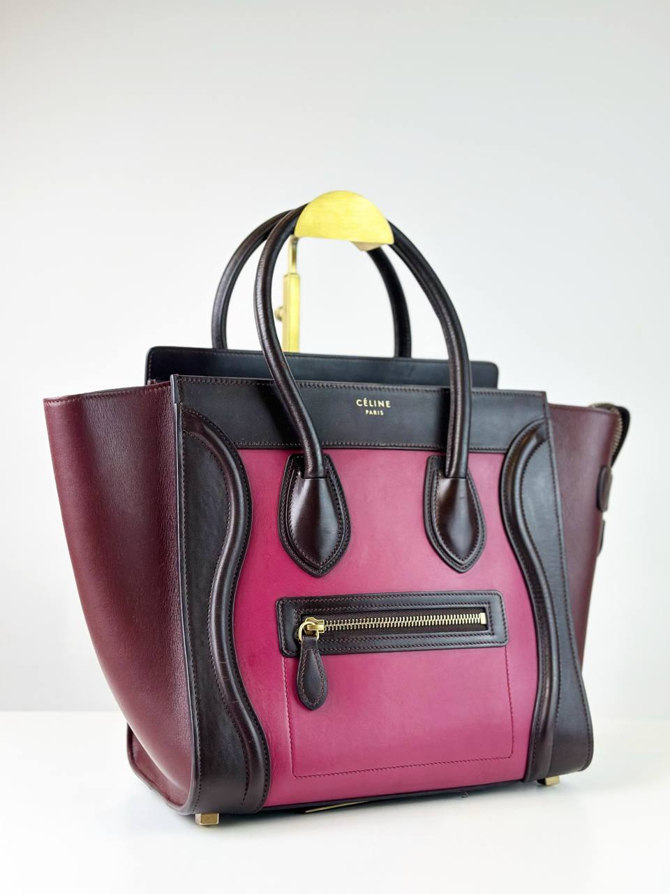 CELINE TRICOLOR MICRO LUGGAGE HANDBAG