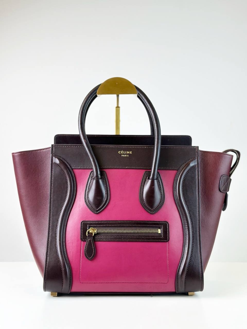 CELINE TRICOLOR MICRO LUGGAGE HANDBAG
