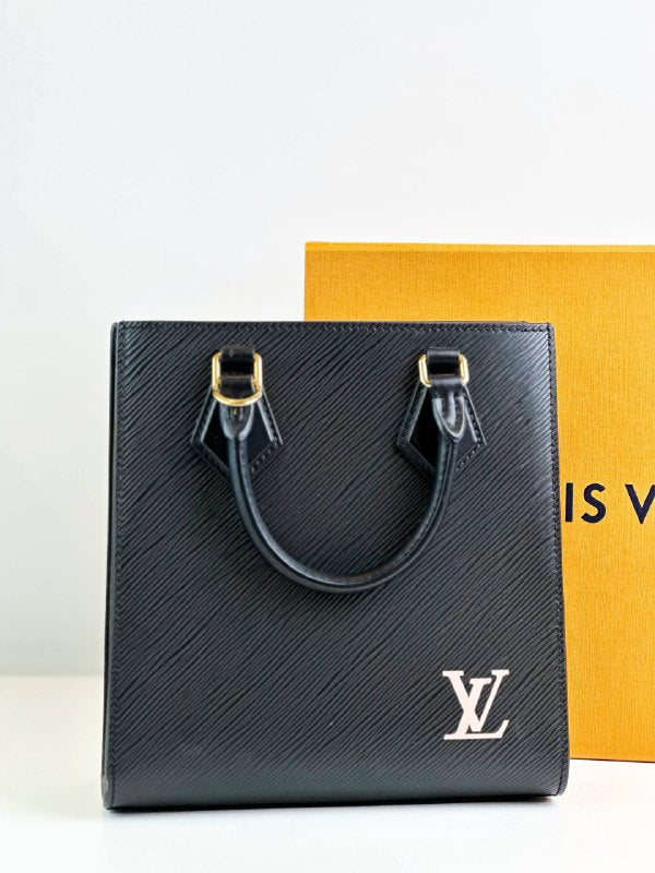 LOUIS VUITTON SAC PLAT BB BLACK EPI LEATHER CROSSBODY BAG