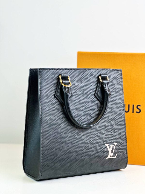 LOUIS VUITTON SAC PLAT BB BLACK EPI LEATHER CROSSBODY BAG