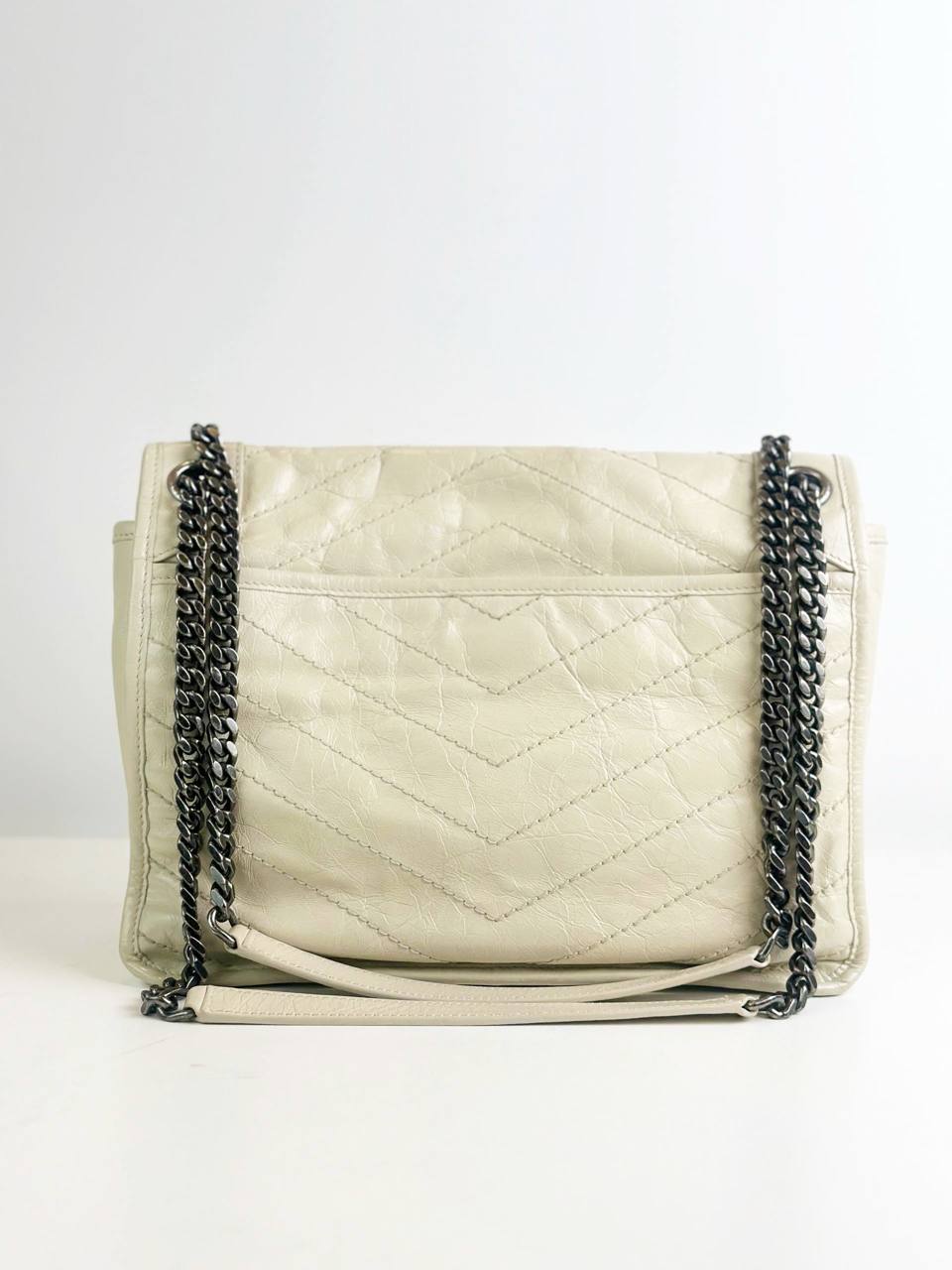YSL NIKI CREAM MEDIUM CHAIN SHOULDER BAG