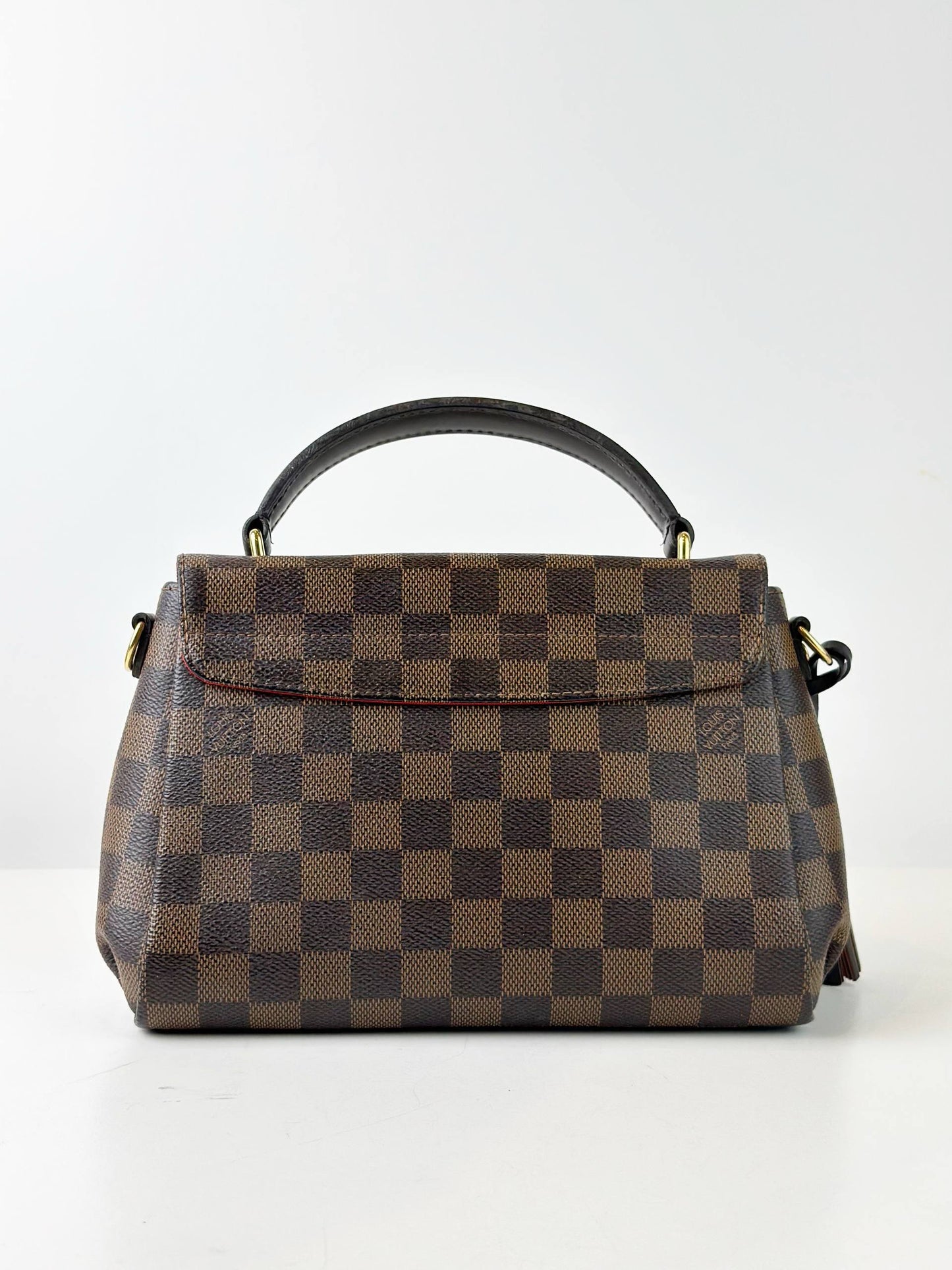 LOUIS VUITTON DAMIER EBENE CROISETTE PM HANDBAG WITH STRAP