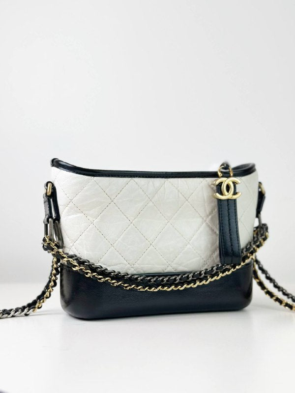 CHANEL GABRIELLE HOBO WHITE SMALL SHOULDER BAG