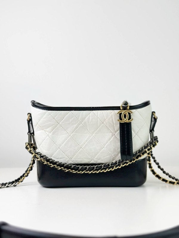 CHANEL GABRIELLE HOBO WHITE SMALL SHOULDER BAG