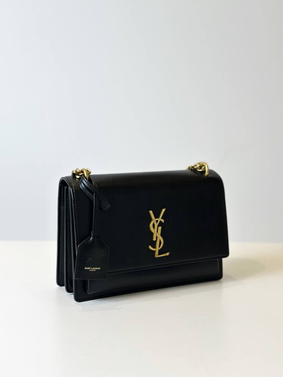 YSL SUNSET BLACK SHOULDER BAG GHW