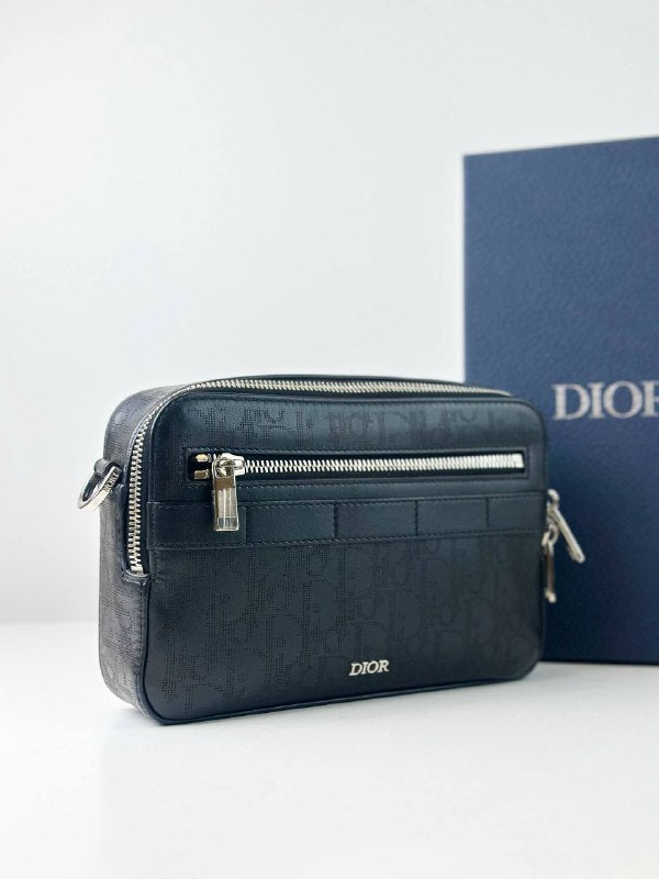 DIOR OBLIQUE BLACK SAFARI CROSSBODY BAG
