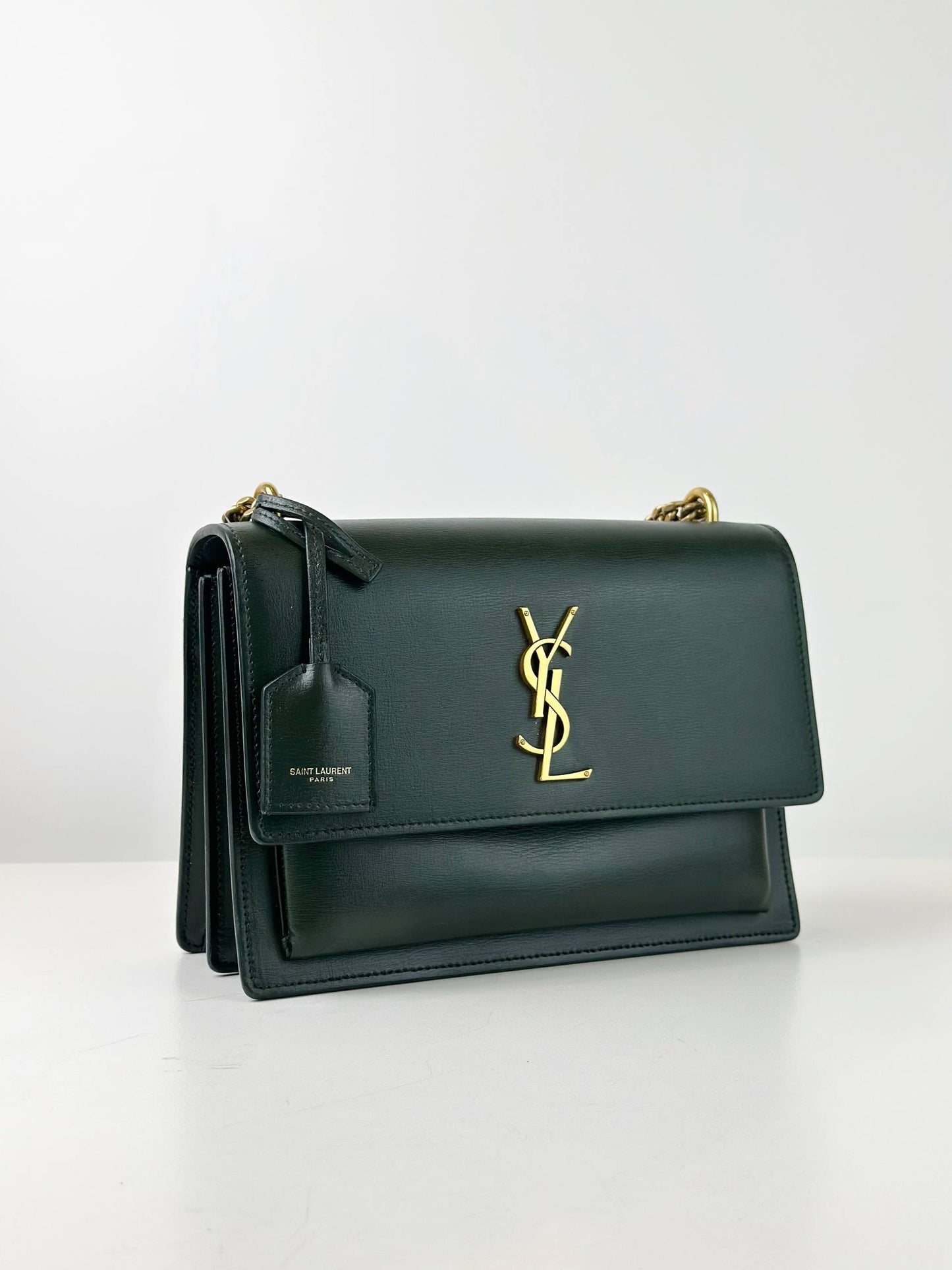 YSL SUNSET GREEN SHOULDER BAG GHW