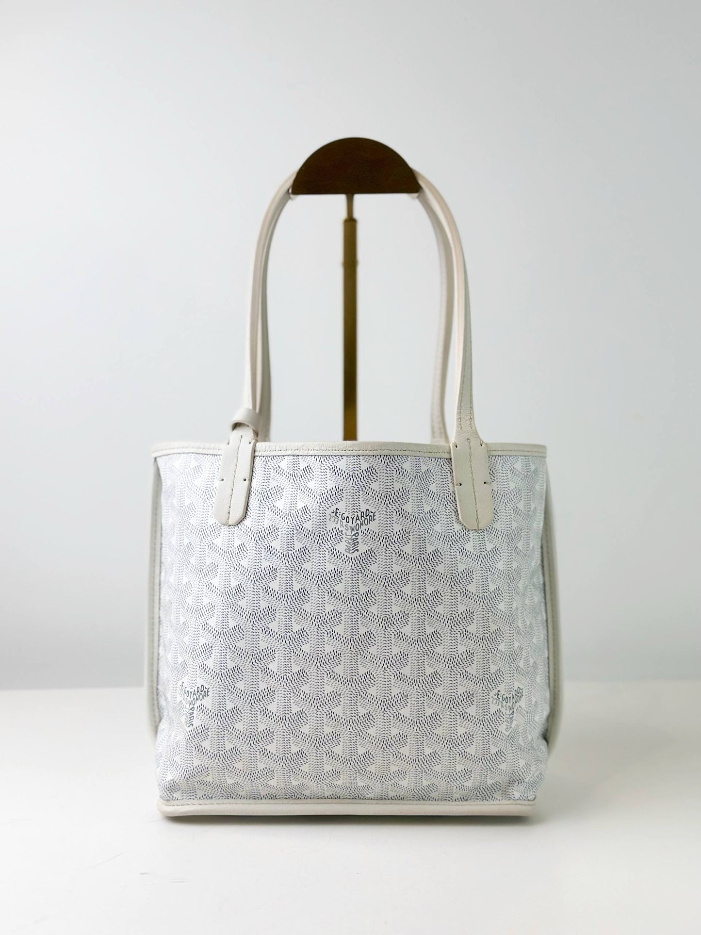 GOYARD ANJOU MINI WHITE TOTE BAG
