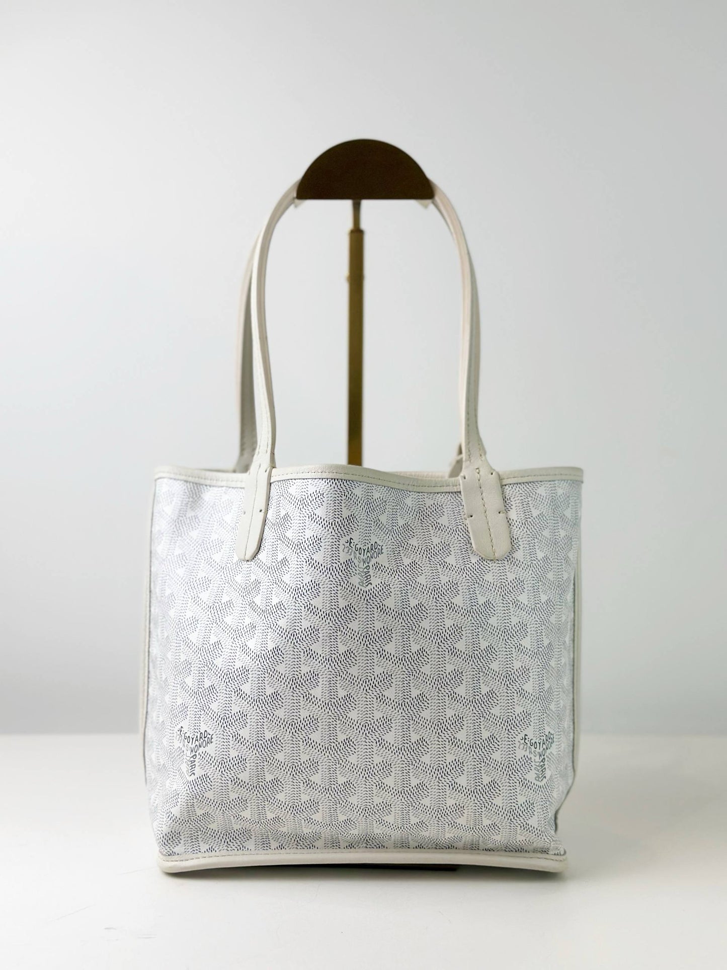 GOYARD ANJOU MINI WHITE TOTE BAG