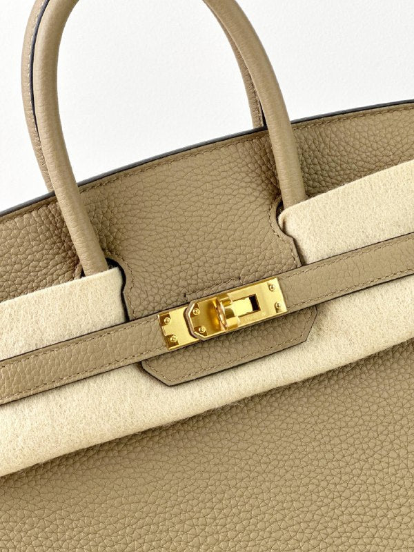 HERMES BIRKIN 25 BEIGE MARFA HANDBAG GHW