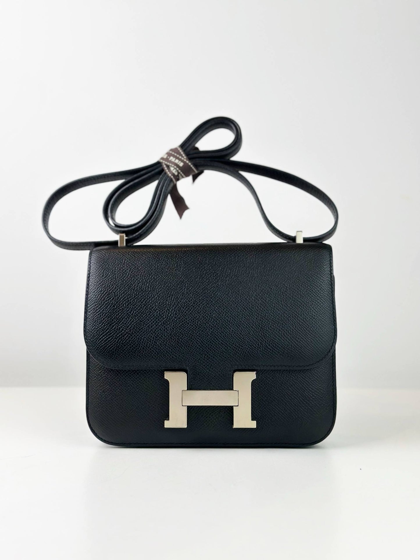 HERMES CONSTANCE 24 BLACK HANDBAG PHW