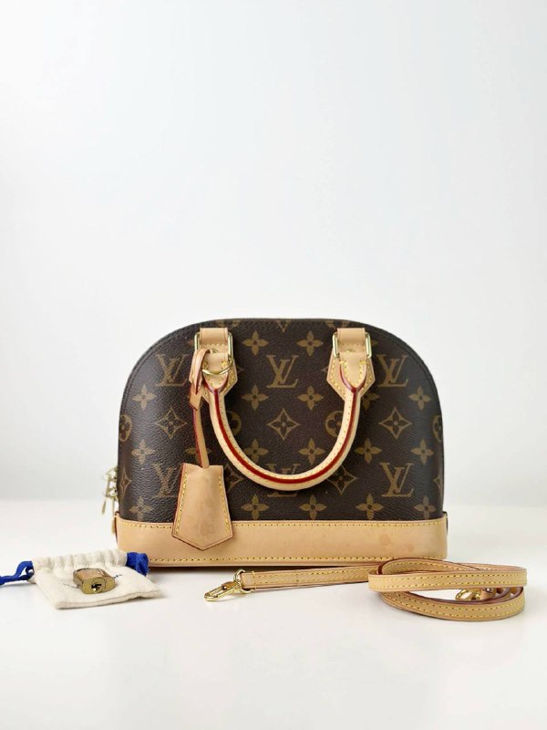 LOUIS VUITTON MONOGRAM ALMA BB HANDBAG WITH STRAP