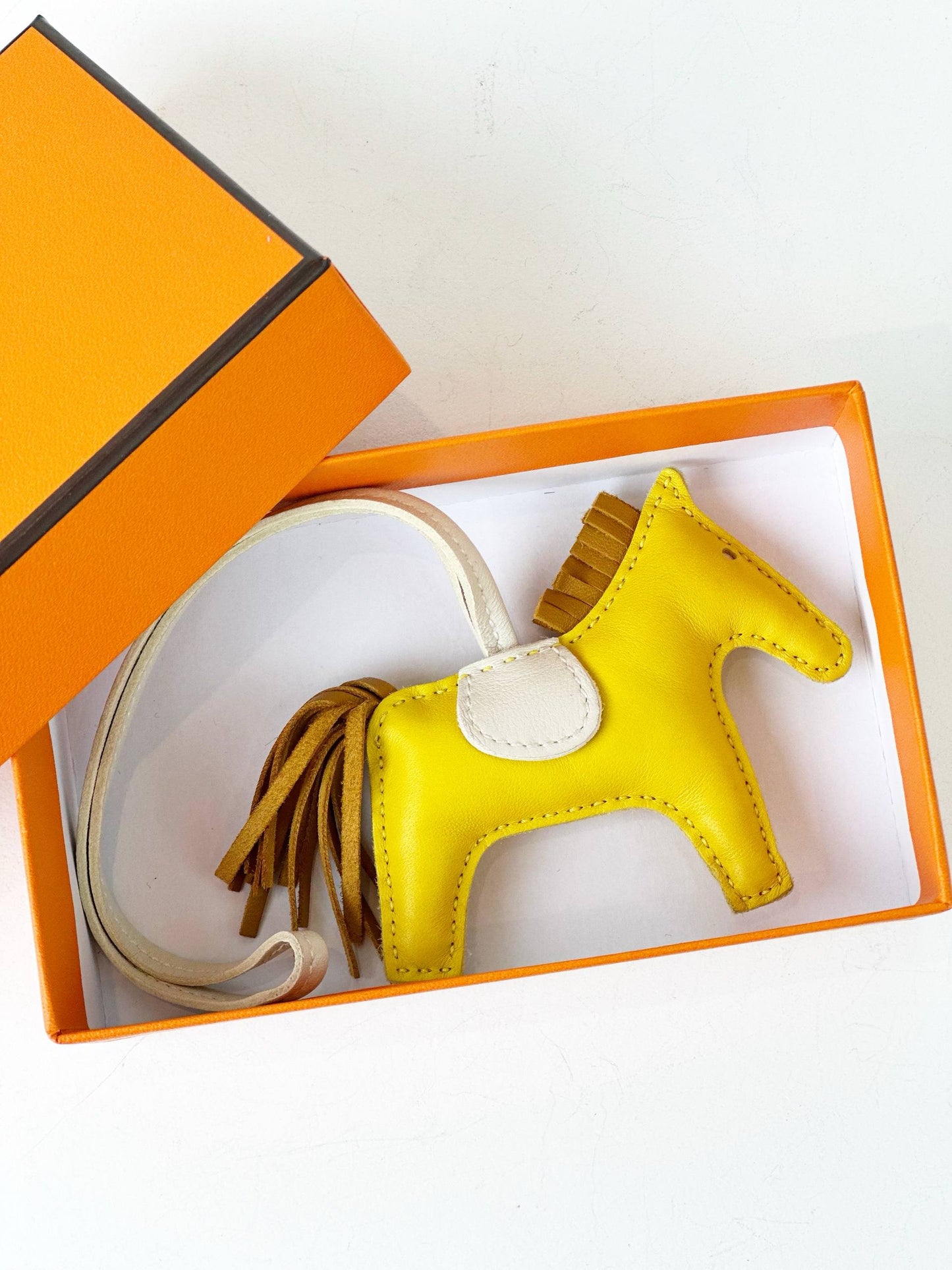 HERMES RODEO LIME CRAIE SESAME BAG CHARM