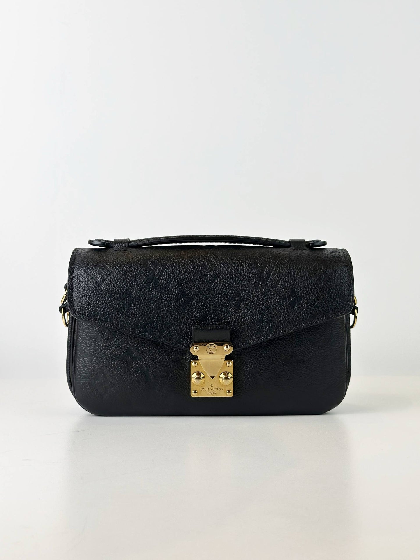 LOUIS VUITTON POCHETTE EAST WEST METIS BLACK MONOGRAM EMPREINTE CROSSBODY BAG