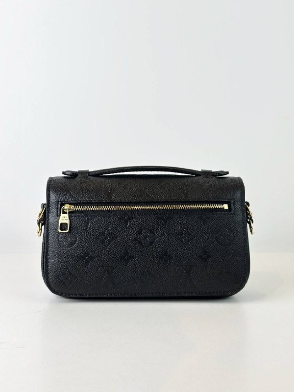 LOUIS VUITTON POCHETTE EAST WEST METIS BLACK MONOGRAM EMPREINTE CROSSBODY BAG