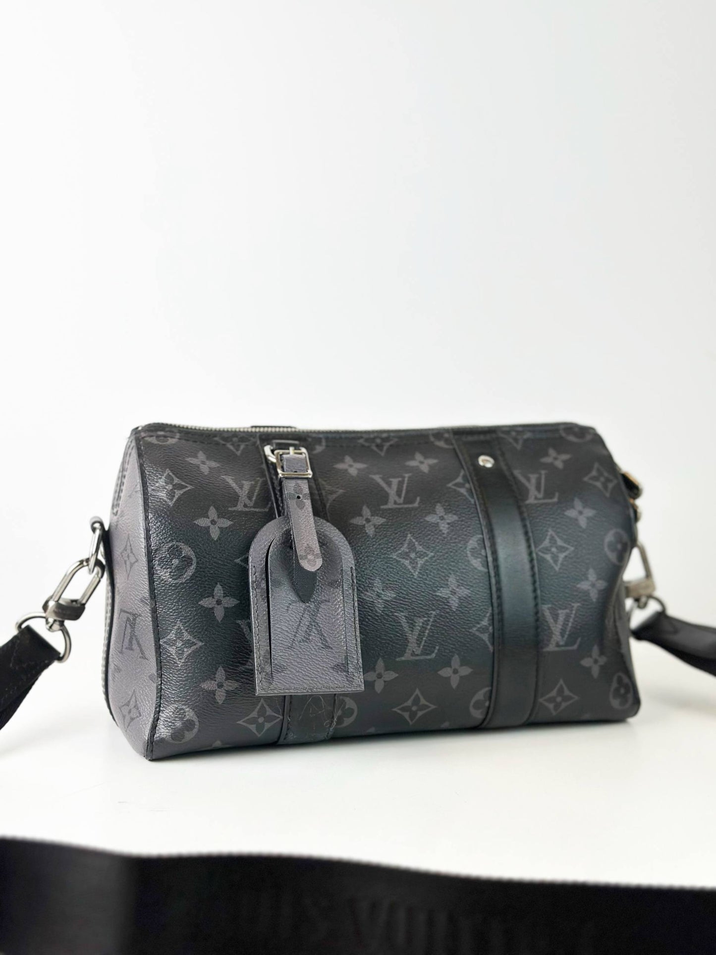 LOUIS VUITTON CITY KEEPALL 27 BLACK CROSSBODY BAG