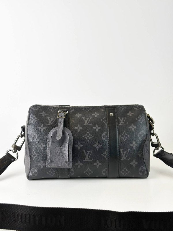 LOUIS VUITTON CITY KEEPALL 27 BLACK CROSSBODY BAG