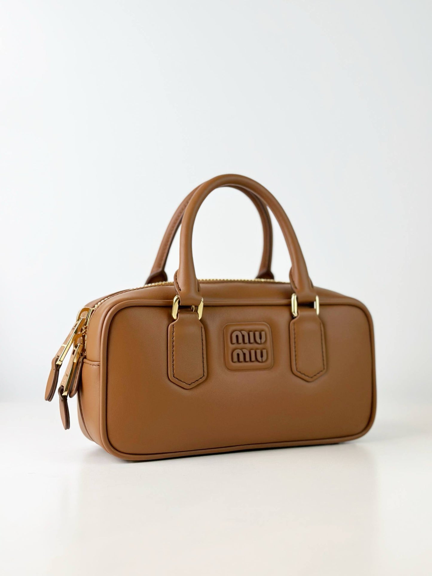 MIU MIU ARCADIE BROWN HANDBAG
