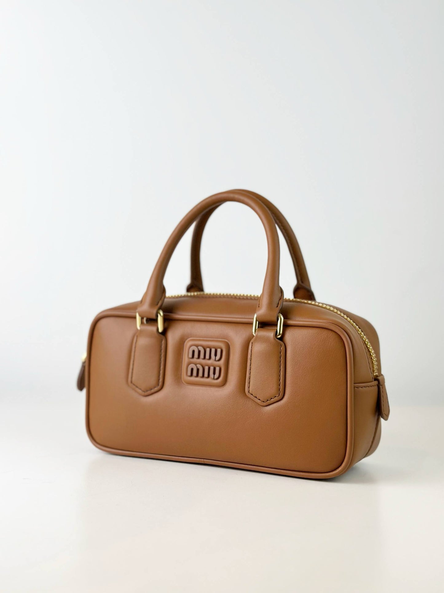 MIU MIU ARCADIE BROWN HANDBAG