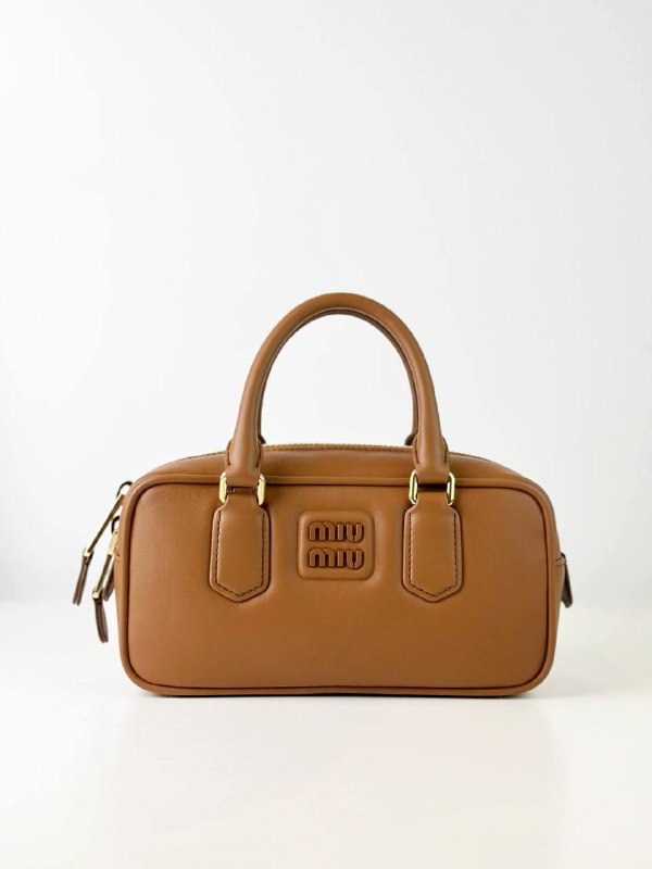 MIU MIU ARCADIE BROWN HANDBAG
