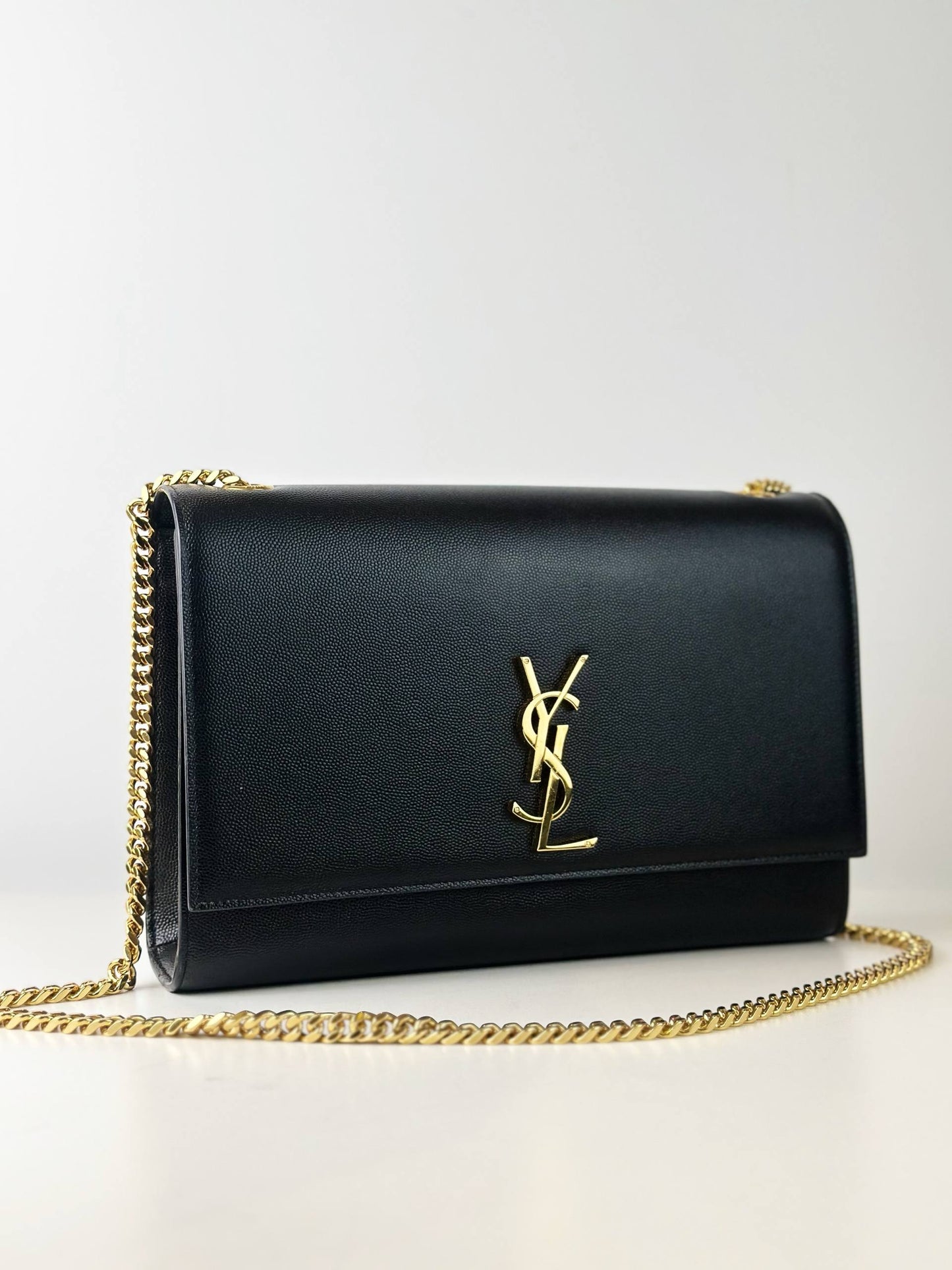YSL KATE LARGE BLACK CROSSBODY BAG GHW