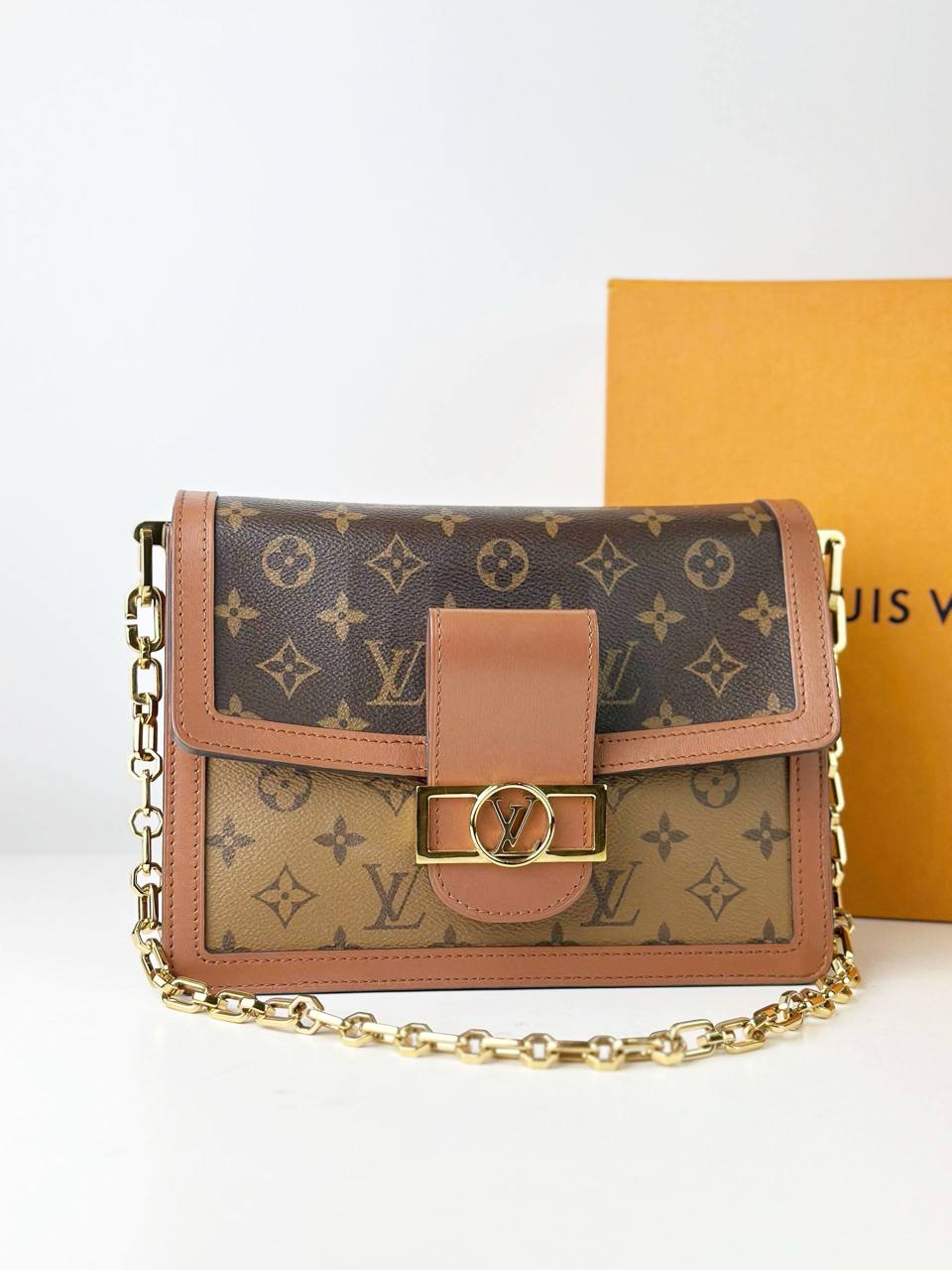 LOUIS VUITTON DAUPHINE MM REVERSE MONOGRAM SHOULDER BAG