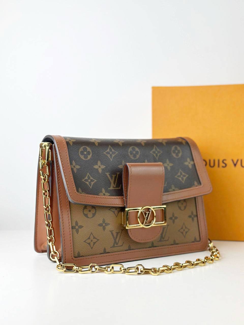 LOUIS VUITTON DAUPHINE MM REVERSE MONOGRAM SHOULDER BAG