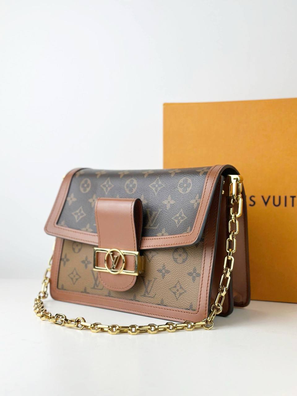 LOUIS VUITTON DAUPHINE MM REVERSE MONOGRAM SHOULDER BAG