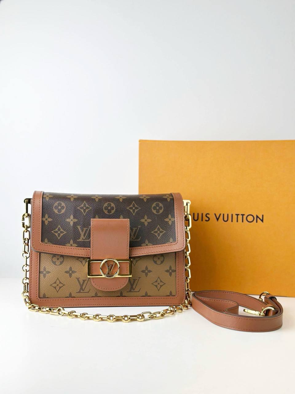 LOUIS VUITTON DAUPHINE MM REVERSE MONOGRAM SHOULDER BAG