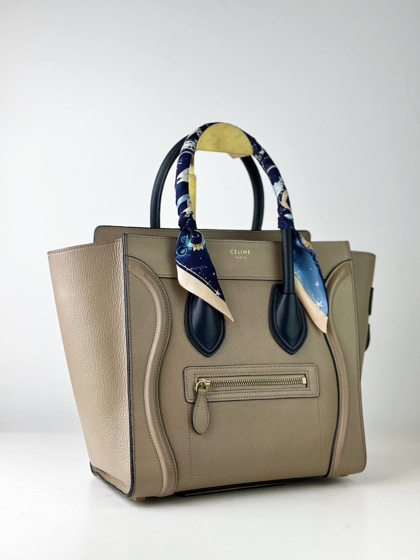 CELINE MICRO LUGGAGE GREY HANDBAG