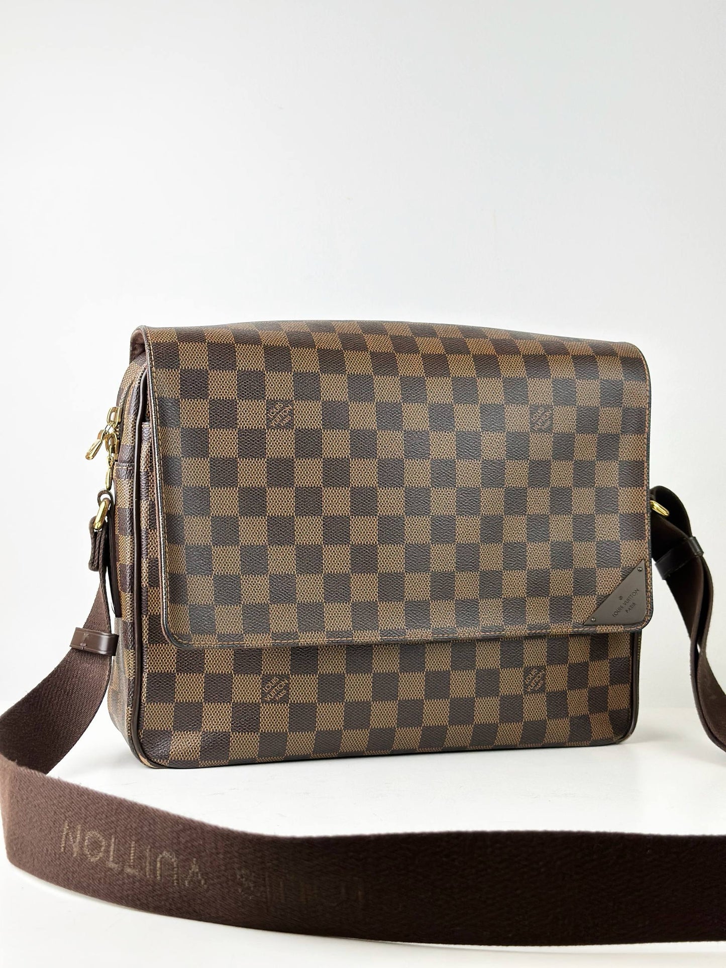 LOUIS VUITTON SHELTON DAMIER EBENE MM MESSENGER BAG