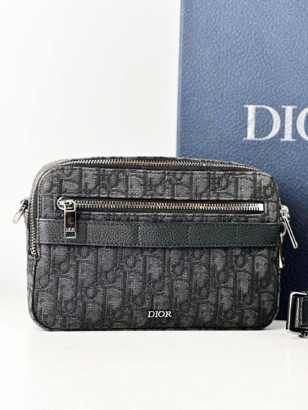 DIOR OBLIQUE BLACK SAFARI CROSSBODY BAG