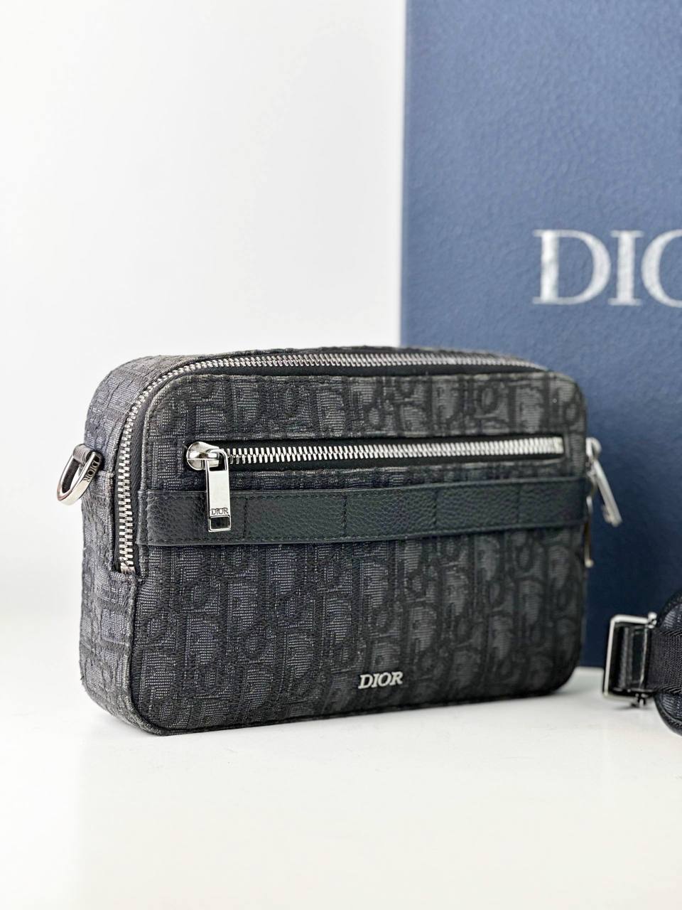 DIOR OBLIQUE BLACK SAFARI CROSSBODY BAG