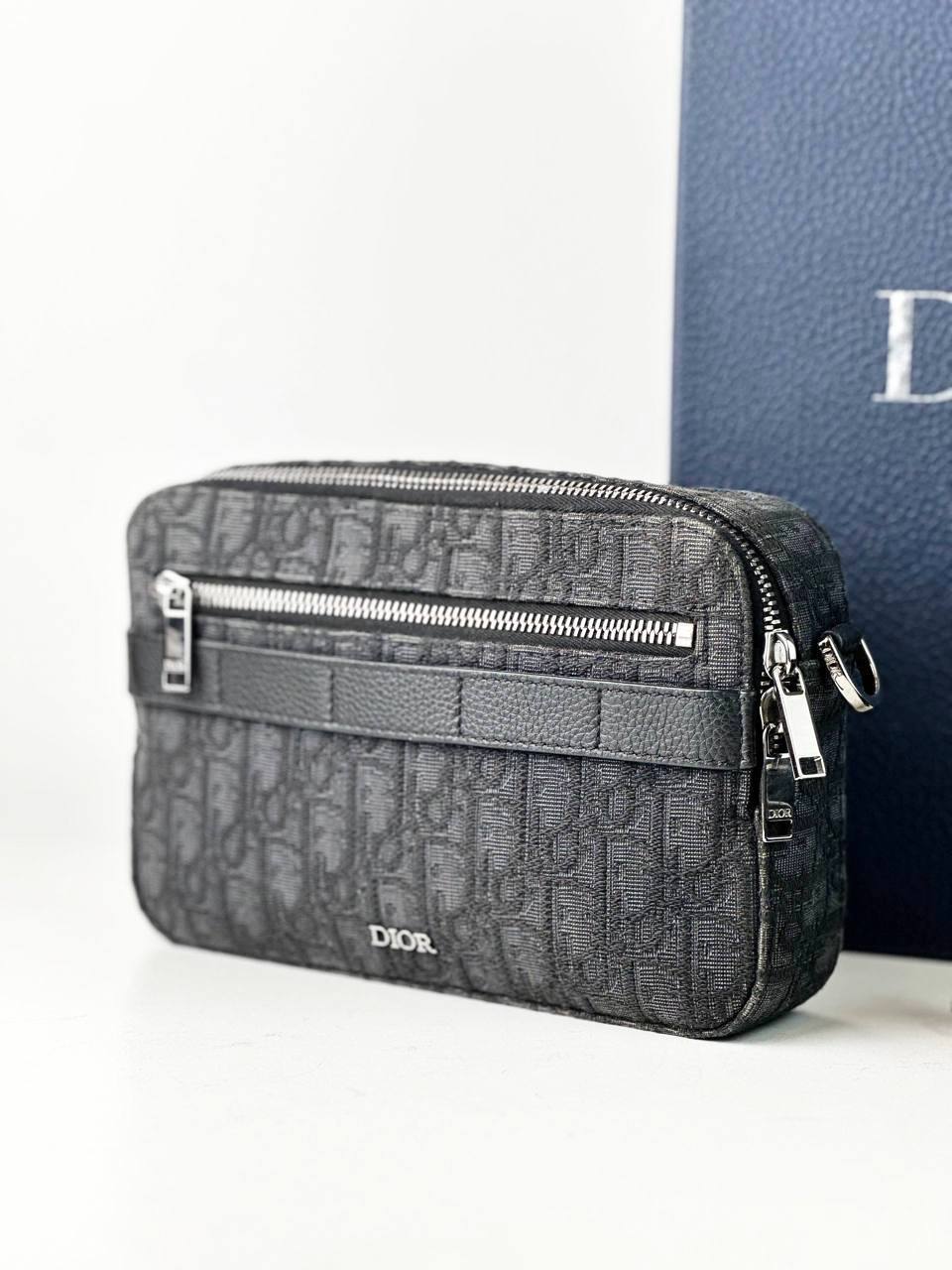 DIOR OBLIQUE BLACK SAFARI CROSSBODY BAG