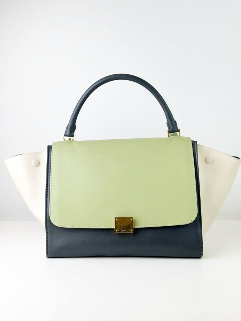CELINE TRAPEZE TRICOLOR HANDBAG WITH STRAP