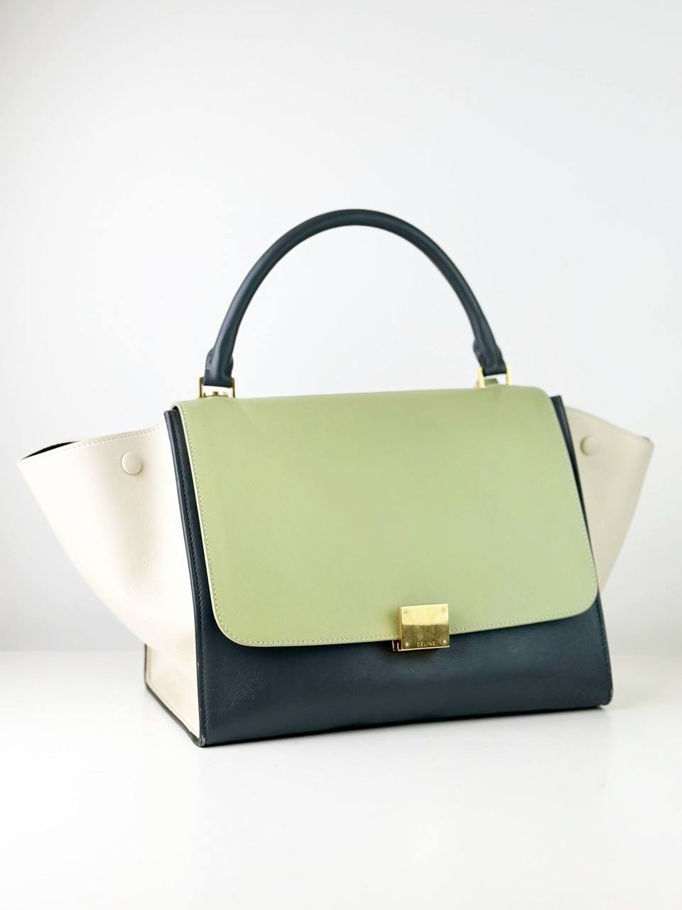 CELINE TRAPEZE TRICOLOR HANDBAG WITH STRAP