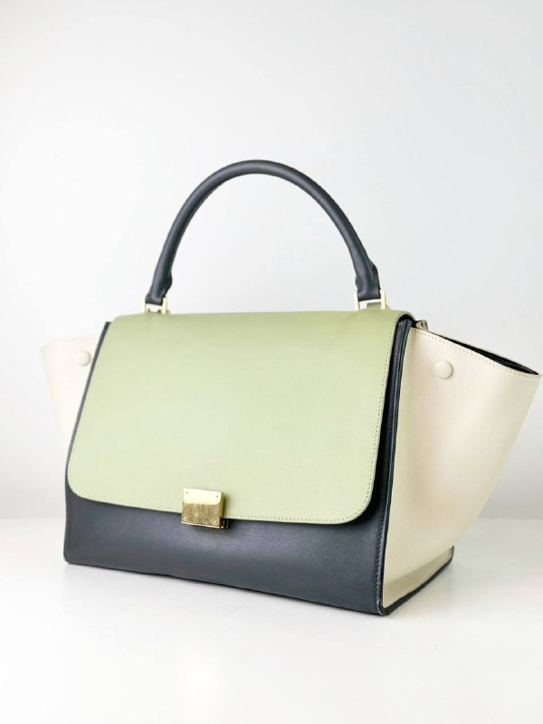 CELINE TRAPEZE TRICOLOR HANDBAG WITH STRAP