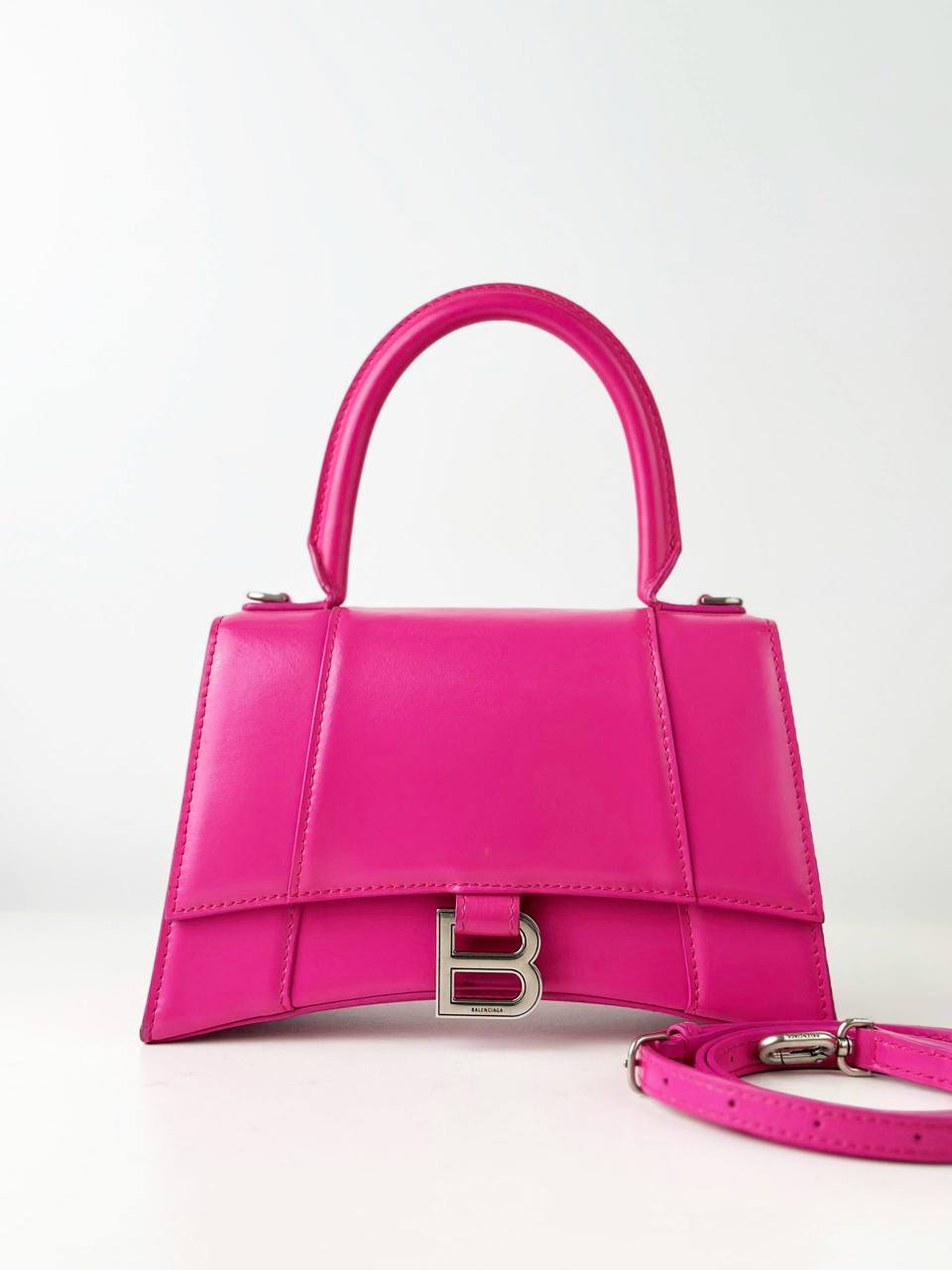 BALENCIAGA HOURGLASS S PINK CROSSBODY BAG SHW