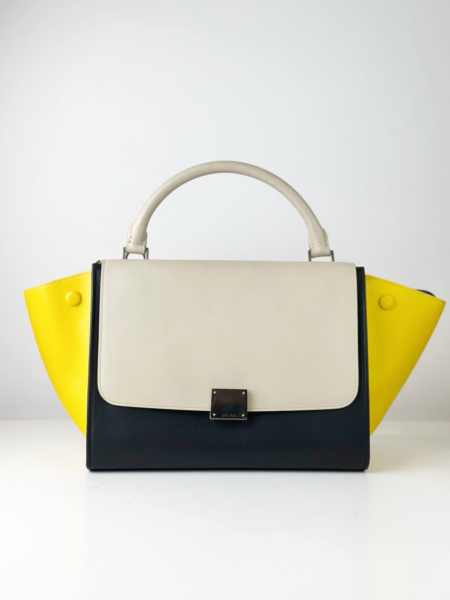 CELINE TRAPEZE TRICOLOR HANDBAG WITH STRAP