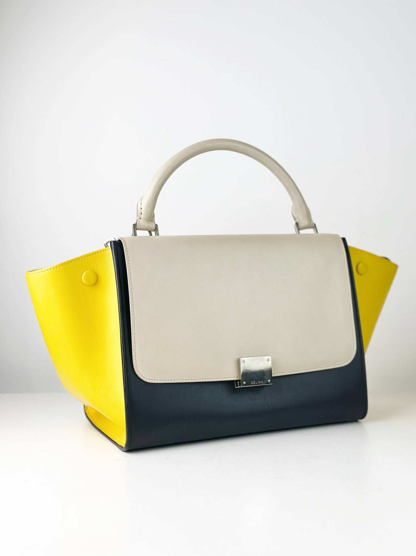 CELINE TRAPEZE TRICOLOR HANDBAG WITH STRAP