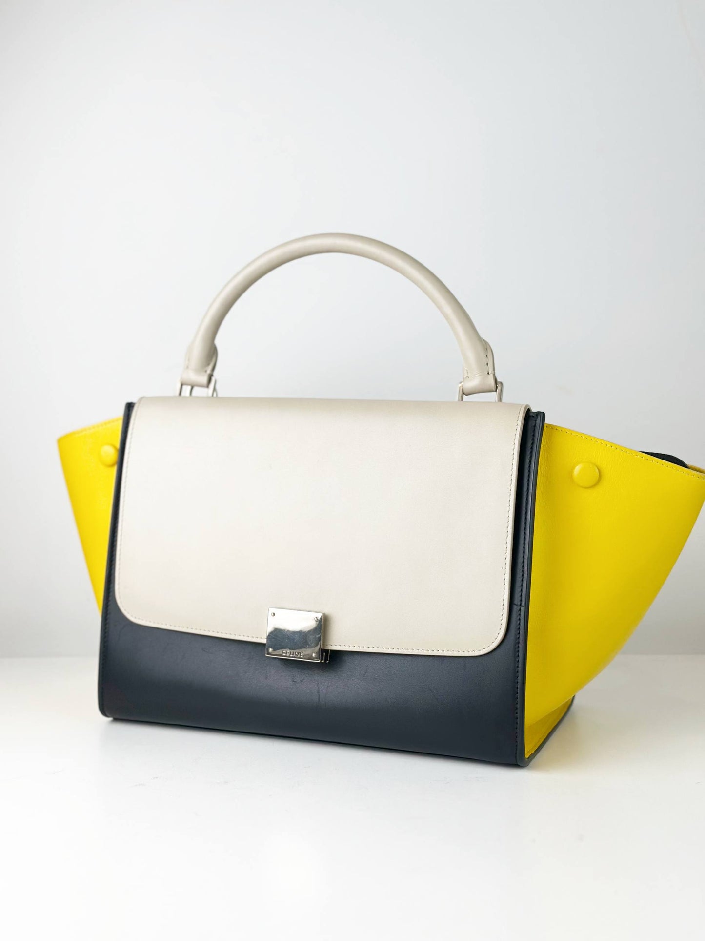 CELINE TRAPEZE TRICOLOR HANDBAG WITH STRAP
