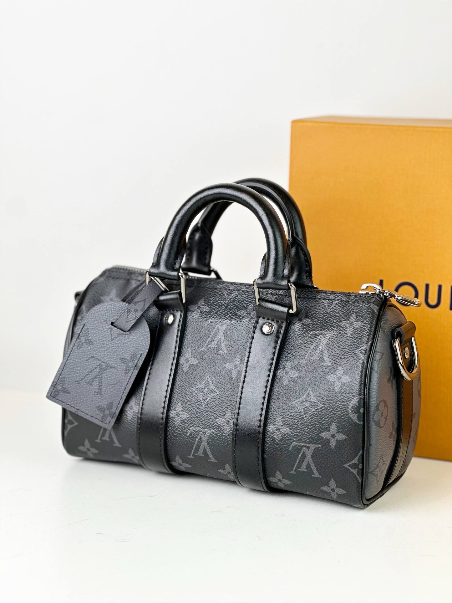 LOUIS VUITTON KEEPALL 25 BANDOULIERE MONOGRAM ECLIPSE CROSSBODY BAG