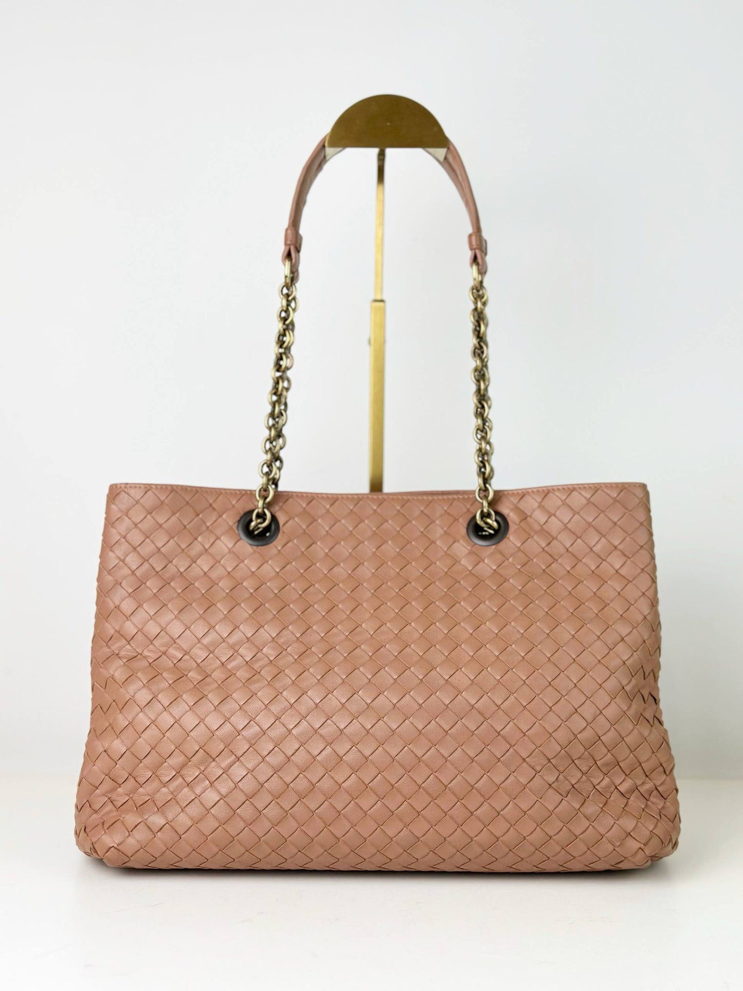 BOTTEGA VENETA INTRECCIATO PINK TOTE BAG