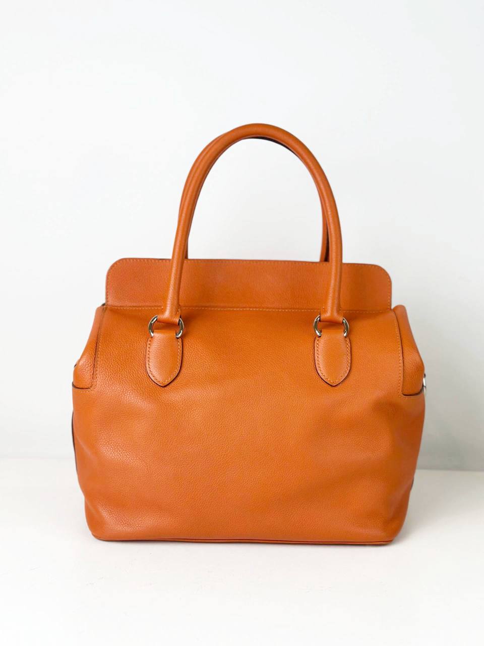 HERMES TOOLBOX 26 ORANGE HANDBAG WITH STRAP