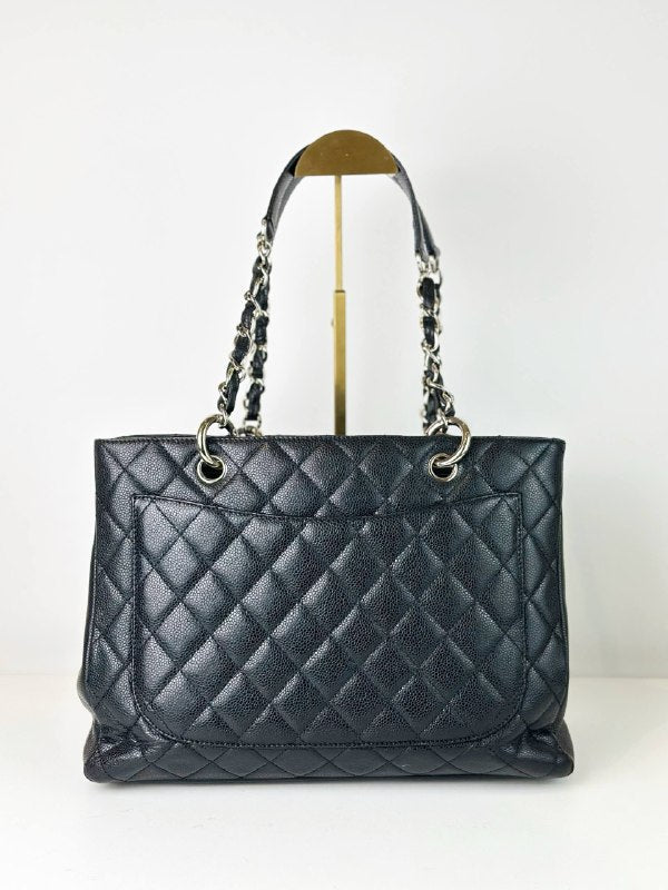 CHANEL GST GRAND SHOPPING BLACK TOTE BAG SHW