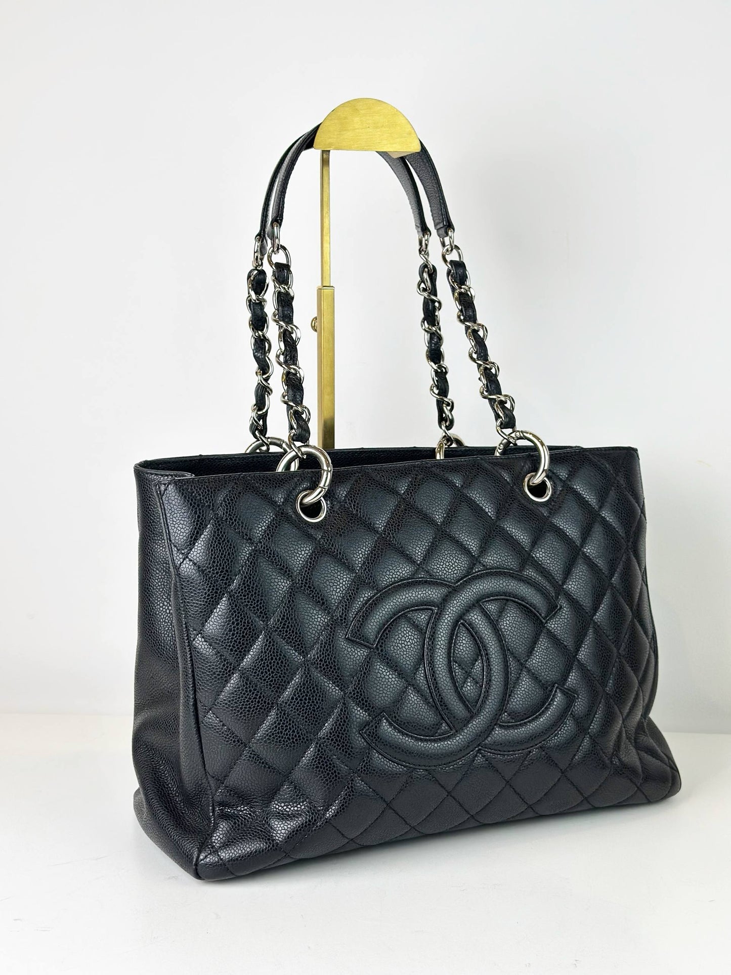 CHANEL GST GRAND SHOPPING BLACK TOTE BAG SHW