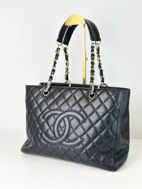 CHANEL GST GRAND SHOPPING BLACK TOTE BAG SHW