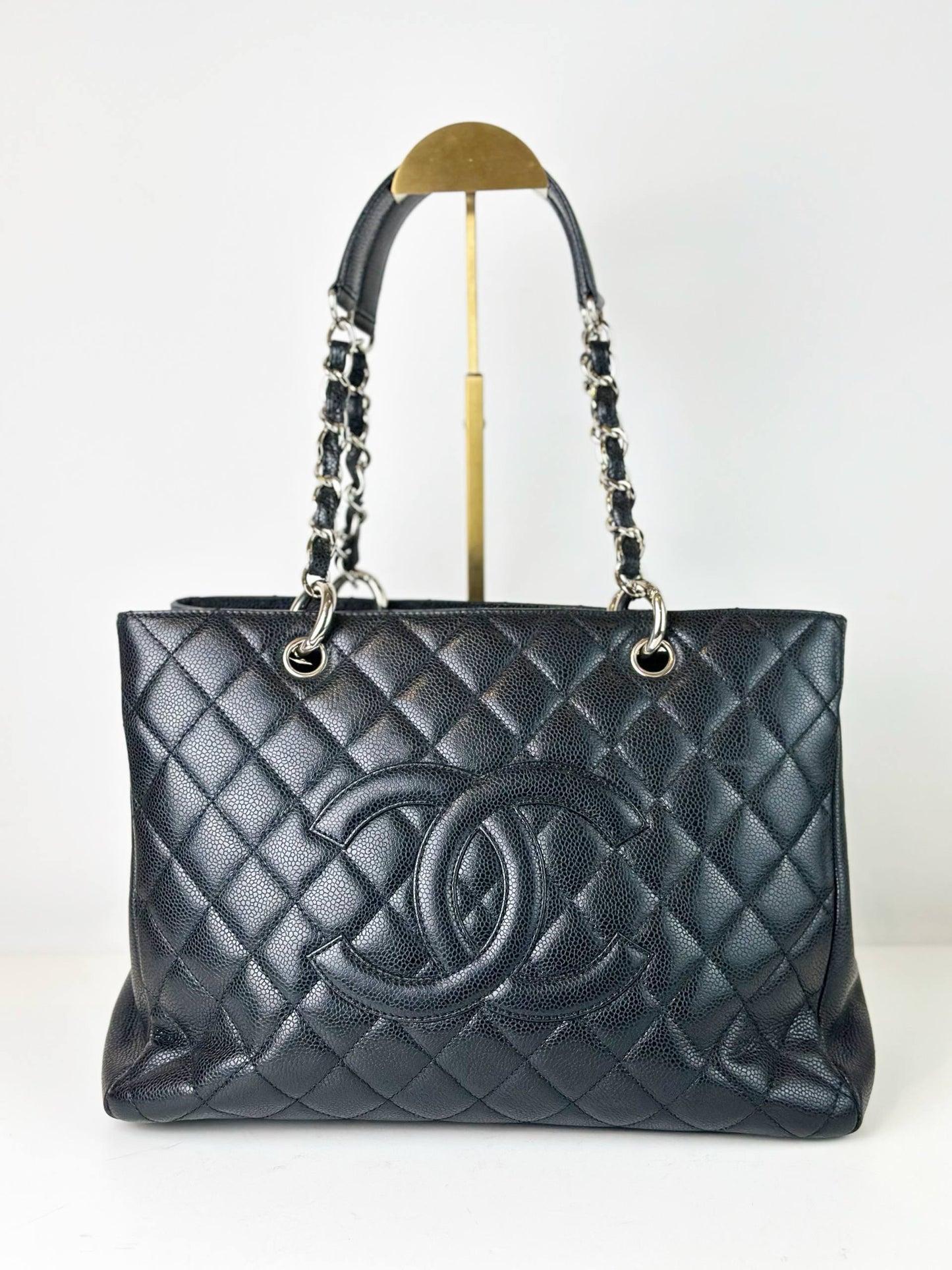 CHANEL GST GRAND SHOPPING BLACK TOTE BAG SHW