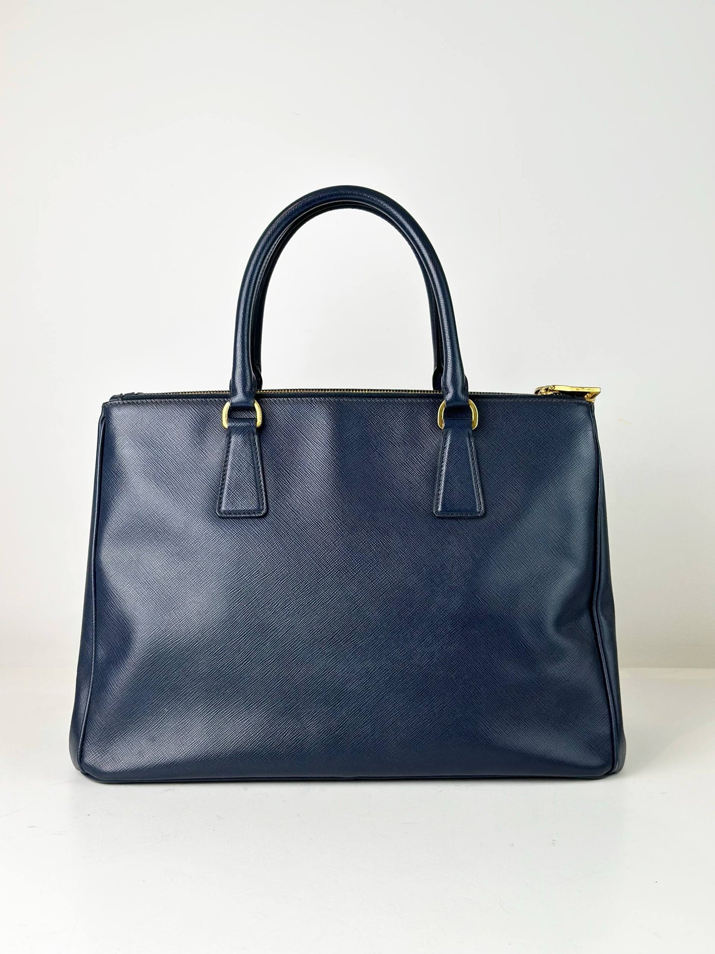 PRADA GALLERIA SAFFIANO LEATHER MEDIUM NAVY BLUE TOP HANDLE BAG